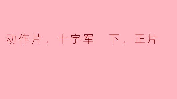 动作片，十字军 下，正片